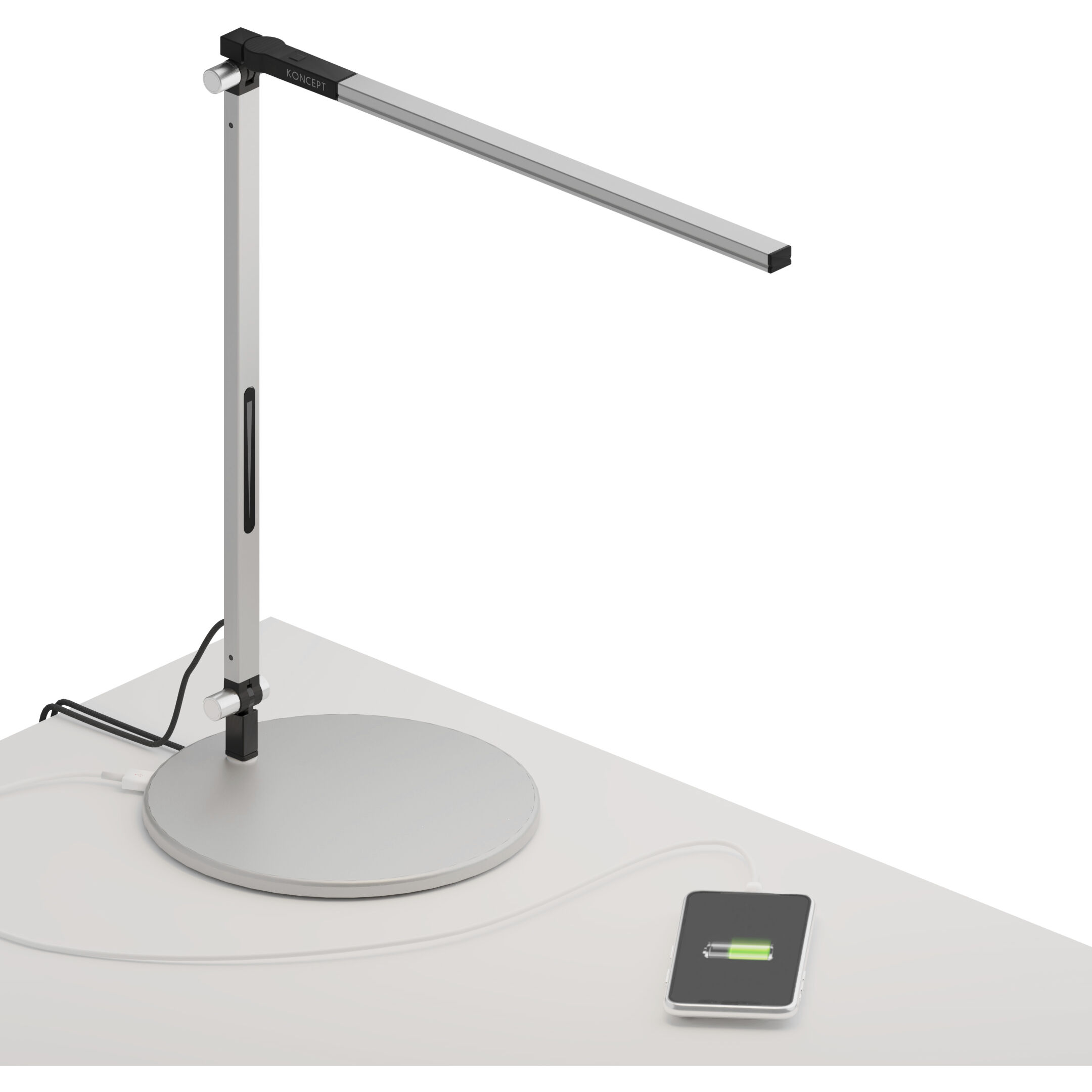 Z-Bar Solo Mini 15 inch 5.00 watt Silver Desk Lamp Portable Light